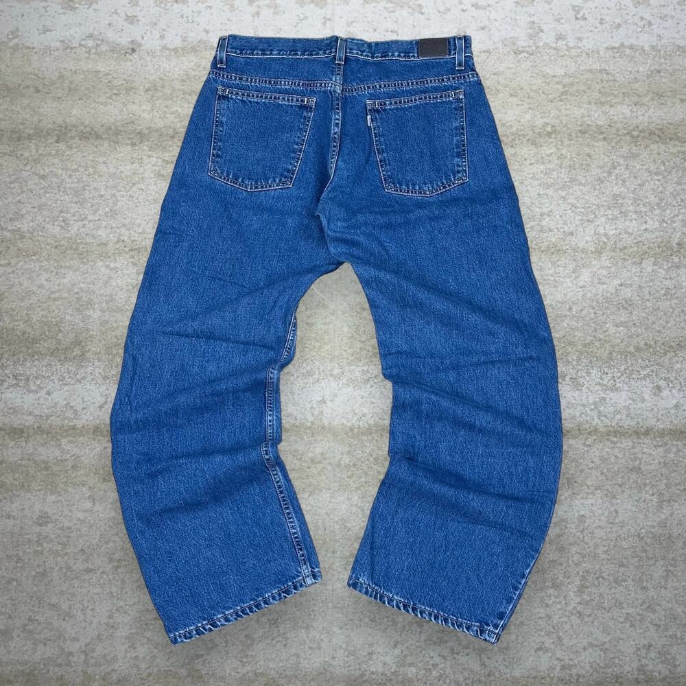 Vintage 90s Levis Silver Tab Jeans Womens 13 Baggy Wide Leg Fit Medium Wash